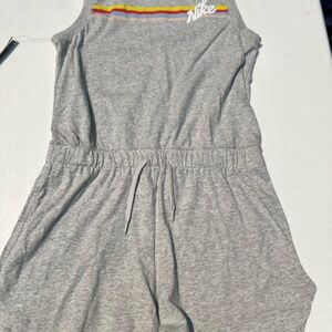 Nike Light Heather Grey Jumpsuit with Elastic Waist